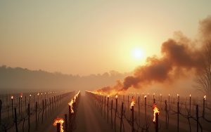 utilisation de bougies dans les vignes